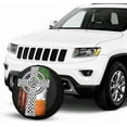thumbnail image 2 of American Irish Cross St. Patrick's Day Flag Spare Tire Cover Weatherproof Wheel Protectors Dust-Proof Sun Protection Wheel Tire Covers Universal Fit for Truck SUV RV Camper Trailer, 2 of 10
