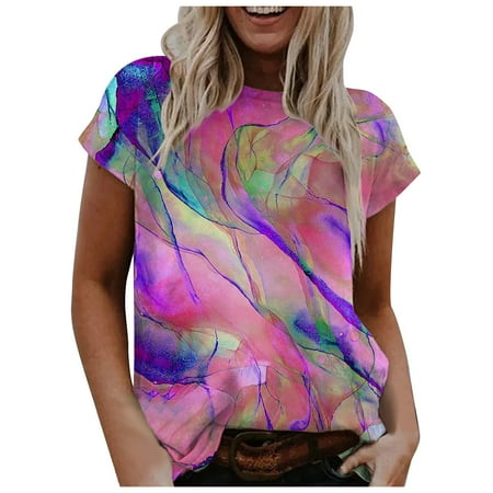 

Pianpianzi Maternity V Neck Cotton Workout Shirts Women Loose Fit Sleeve Swing Top Women s Casual Fashion Loose Round Neck Print Short-sleeved Tops