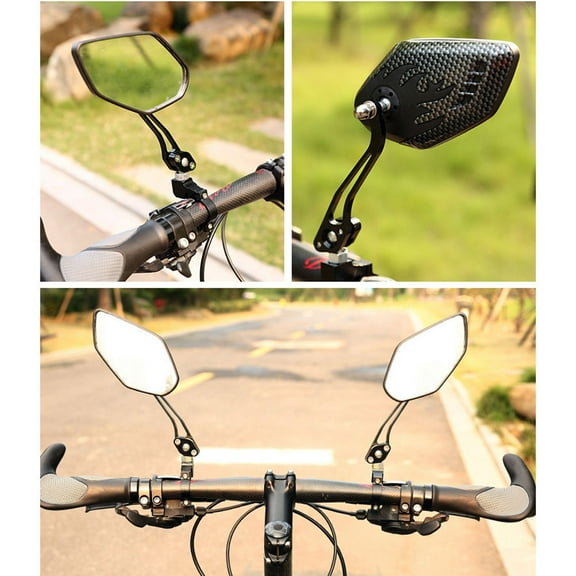 MLINS 1 Pair Mountain Bike Handlebar Rearview Mirror Rotational Aluminum Alloy Reversing Mirror Reflector Accessories