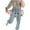 Blue, variant on Sakmal Flannel Lounge Pants for Women Wide Leg Valentines Sleepwear Cute Blue Ladies Pajama Pants L