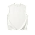 thumbnail image 5 of WQQZJJ Men's Large Size Tank Top Casual Solid Color Sleeveless T-Shirt Crew Neck Comfortable Fitness Workout Tops, 5 of 8