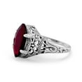 thumbnail image 2 of Sterling Silver Oxidized Vintage Style Ring Marquise Garnet The Garnet Measures 15mmx7mm - Size 5, 2 of 2
