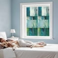 thumbnail image 3 of Abstract Modern Art Window Privacy Film Watercolor Green Geometric Theme Decorative Glass Window Film UV Blocking Static Cling Non-Adhesive Sticker Covering for Home Door 17.7 x 39.3 inches, 3 of 7