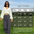 thumbnail image 3 of OQQ Women's Wide Leg Pants High Waist Casual Lounge Travel Vacation Loose Pants, 3 of 7