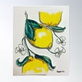 thumbnail image 2 of Falling Lemons Poster Wall Art, Modern Wall Decor For Living Room Bedroom, 8x12 UNFRAMED, 2 of 3