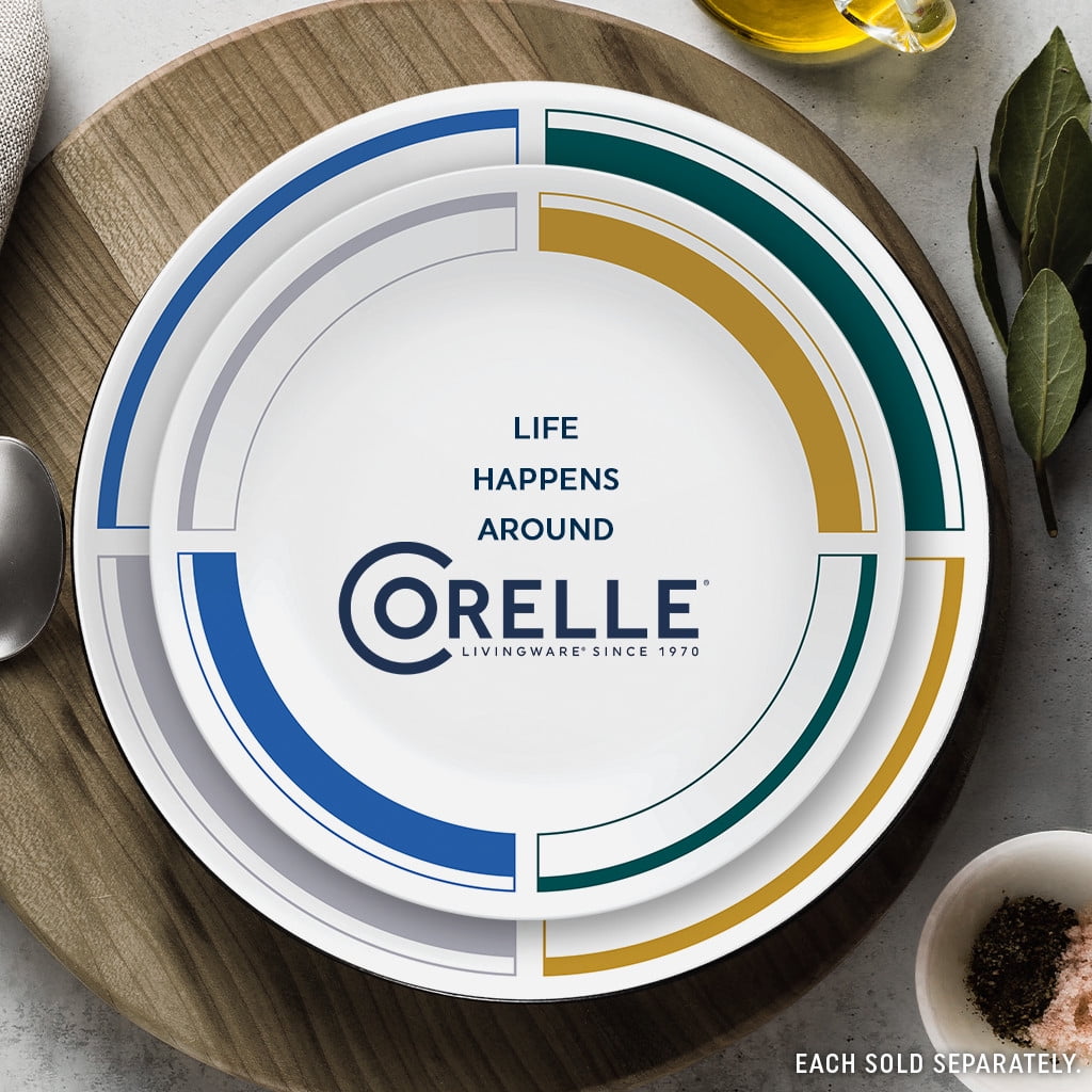 (2 pack) Corelle Color Block 8.5" Salad Plate