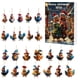 thumbnail image 1 of Conjunto de adornos 2D con pollos interesantes y calendario de cuenta atrás. Adornos acrílicos coleccionables con pollos bonitos y decorativos (24 unidades)., 1 of 8