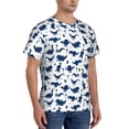 thumbnail image 4 of Yiaed Cute Cartoon Dinosaur Print Mens Short Sleeve Tight Fit T-Shirt, Crewneck Casual Tee-Medium, 4 of 5