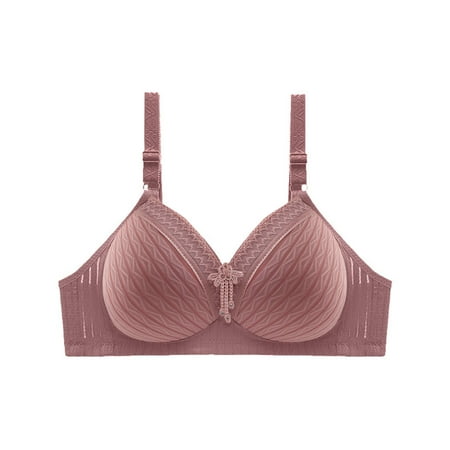 

KaLI_store Women Lingerie Women s Sports Bras Padded Seamless Comfort Everyday Sleep Bra Rose Gold 38/85