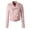 Pink, variant on Women Ladies Fashion Coat Jacket The Belt Fashion Leather Cool Zipper Decoration Jacket Racing Style Biker Jacket