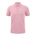 thumbnail image 6 of QATAINLAV Mens Big and Tall Polos Shirts 2024 Summer Casual Short Sleeve Tee Shirt Loose Button Lapel Golf Shirts Basic Solid Workout Blouse Tops Streetwear Best Sales Today Pink 5XL, 6 of 9
