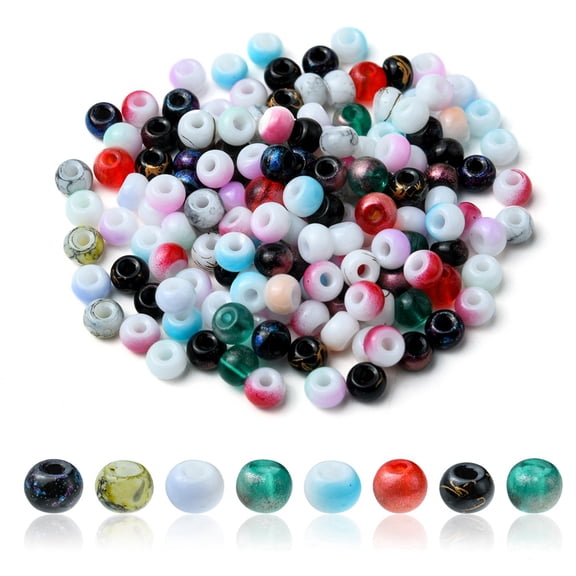 1box 6/0 Glass Seed Beads Round Hole Rondelle Mixed color 4~4.5x3~4mm Hole: 0.8~1.5mm 10g/box