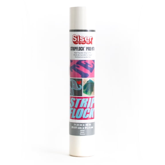 8 Pack: Siser StripFlock Heat Transfer Vinyl - White