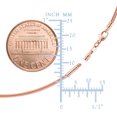thumbnail image 2 of Round Omega Chain Necklace With Screw Off Lock In 14k Rose Gold, 1.5mm, 16", 2 of 4