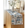 thumbnail image 4 of Table Runner 48 Inches Long for Kitchen Dining, Coastal Dresser Scarf Farmhouse, Dining Table Decorations for Wedding/Parties, Summer Beach Starfish Nautical Sea Shell 13 x 48 In, 4 of 8