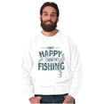 thumbnail image 5 of Fishing Funny Happy Angler Fishermens Men's Crewneck Sweatshirt Brisco Brands S, 5 of 6