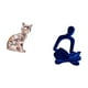 thumbnail image 5 of Estatua de gato humano, figura decorativa, escultura animal, arte, artesanía, adorno para chimenea, decoración abstracta, colección versátil, adorno d, 5 of 8
