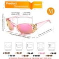 thumbnail image 4 of FEISEDY Trendy Polarized Y2K Sunglasses Wrap Around Butterfly Design Fashion Sunnies UV400 Protection B0078, 4 of 14