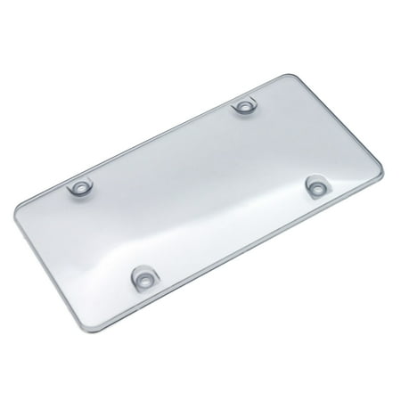 

JPGIF Clear License Plate Cover Frame 2pcs All Weather Novelty/License Plate Bubble Fits Any Standard US Plates Front And Back License Plates