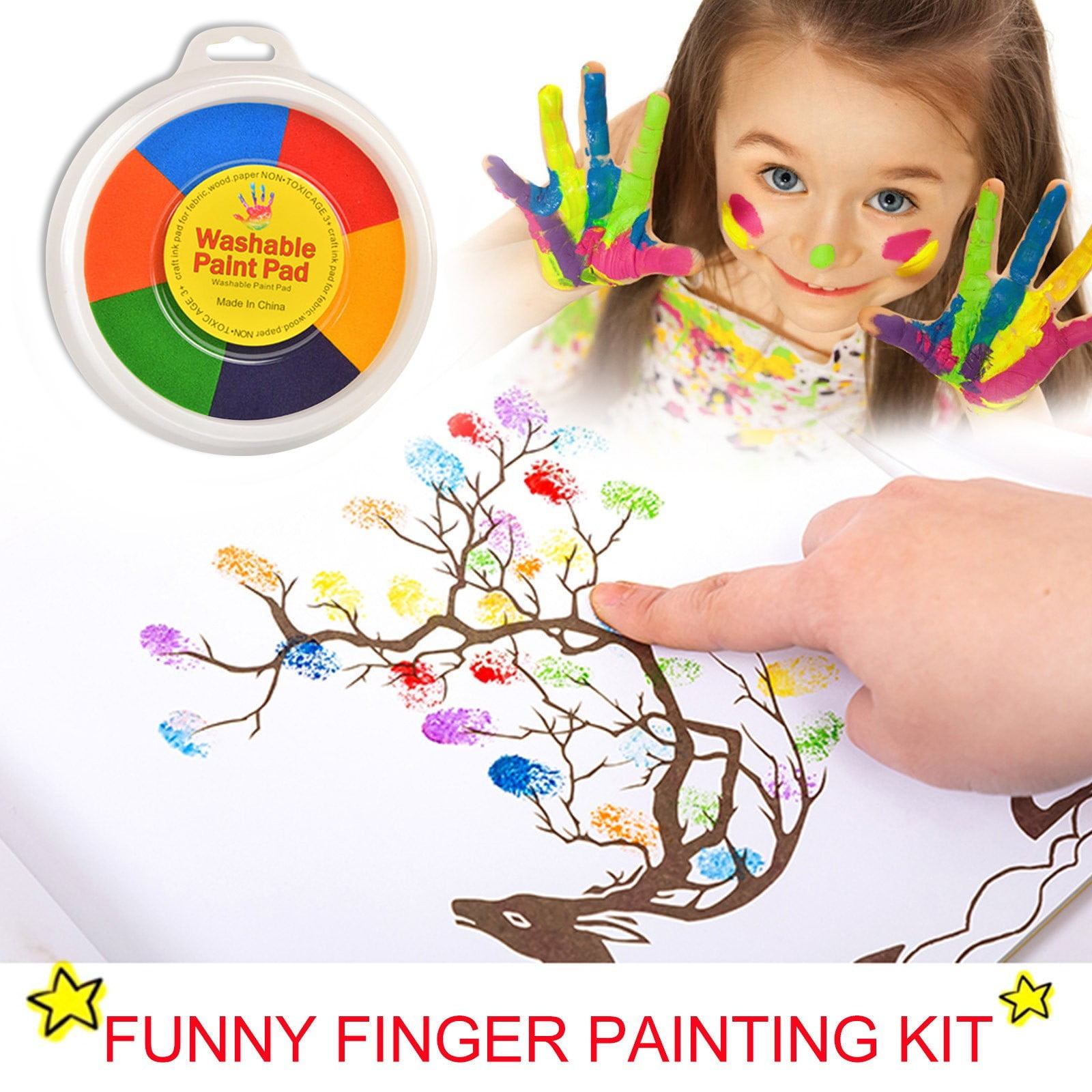 Fantastory Tempera Paint Set 8 Colors (8.4 oz Each) Washable Tempera Paint  for Kids