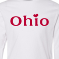 thumbnail image 4 of Inktastic Ohio in Red Text with Heart Long Sleeve Youth T-Shirt, 4 of 5