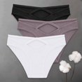 thumbnail image 1 of FINETOO 3 unids/set S-XL bragas de algodón Sexy para mujer, lencería con tiras cruzadas, ropa interior para chica, 6 colores sólidos, Tangas para mujer Tan Jianjun unisex, 1 of 2