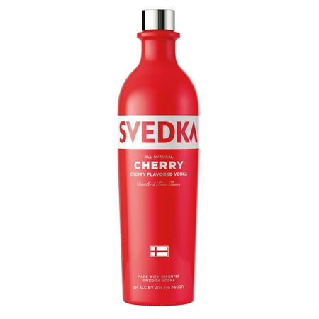 SVEDKA Cherry Flavored Vodka, 750 ml Bottle, 35% ABV
