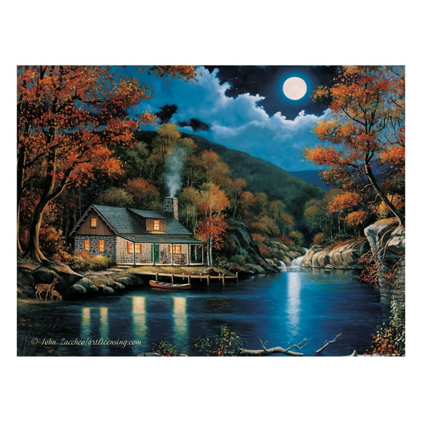 Rivers Edge Products LED Canvas Wall Art, 16 by 12 Inches, Fiber Optic