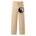 thumbnail image 3 of Timeless Linen Print Drawstring Trousers for Everyday Wear with Pockets Light Breathable Loose Fit Suitable for Daily Activities and Outdoor Adventures, 3 of 3