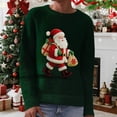 thumbnail image 5 of Gkeoshab Womens Christmas Sweatshirt Women's Printed Crewneck Pullover Sweater, Fashion Graphic Long Sleeve Knit Top Designed for Making a Style Statement in Casual Social Settings and Outings, 5 of 6