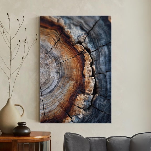 Abstract Tree Ring Wood Grain Wall Art Rustic Nature Earth Tone Print Home Decor Boho, Unframed Paper Poster 8x10in