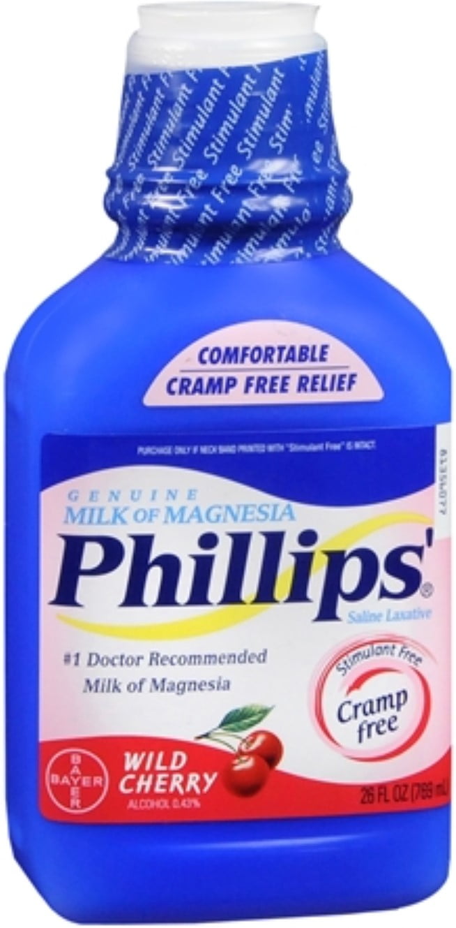 Phillips' Wild Cherry Milk of Magnesia, 26 oz Laxative, Pack of 2 for
