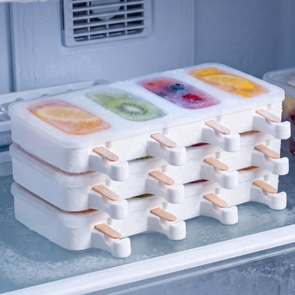 Silicone Popsicle Mold Set, 3 Pack Cakesicle Ice Pop Molds with 100 Wooden Sticks, BPA-Free Food-Grade Silicone
