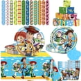 thumbnail image 2 of Toy Inspired Story suministros de fiesta de cumpleaños, decoración, Buzz Lightyear, pulseras Slap, taza, plato, servilleta, pancarta para niños, Baby Shower, 2 of 5