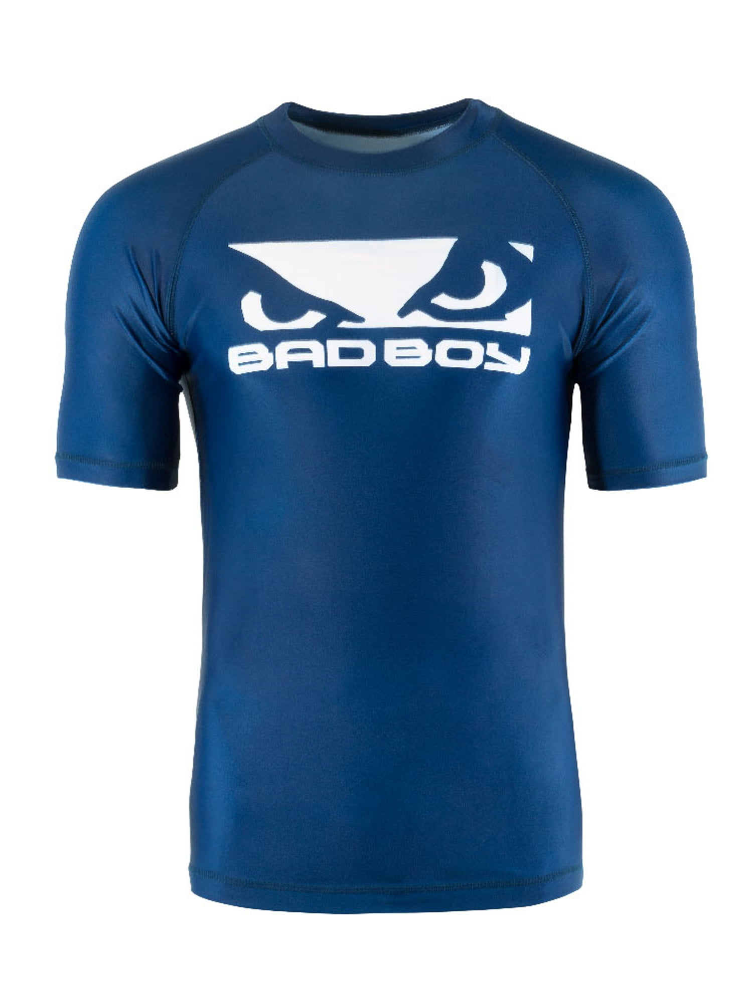 Bad Boy Men's Origin Short Sleeve Rash Guard MMA BJJ Blue/White