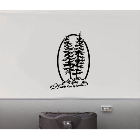 Tall Trees RV Camper Replacement Decal Scene Trailer Stickers TTC02 Tall Trees RV Camper Replacement Decal Scene Trailer Stickers TTC02