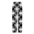 thumbnail image 4 of successthop Plaid Pajama Pant Men Printed Pants Elastic Waist Trousers Straight Open Bottom Lightweight Loungewear, 4 of 5