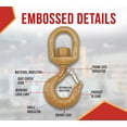 thumbnail image 3 of Crosby L-322AN Swivel Hook with Latch - 3 Ton Working Load Limit - Golden Painted Forged Steel Swivel Lifting Hook - 1048834, 3 of 12