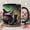 Black, variant on Vintage Gothic Style Witch Cauldron Print Coffee Cup