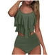 thumbnail image 1 of Gibobby Conjunto de Bikini Bikini de contraste para mujer, conjunto de dos senos divididos sexy, traje de baño con degradado(Verdemilitary,XL), 1 of 3