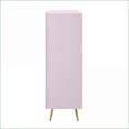 thumbnail image 5 of Chests & Wardrobes: Modern High Gloss Pink 5-Drawer Chest | Pink | Metal,Synthetic Wood, 5 of 11