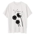 thumbnail image 3 of Camisetas de Manga Corta para las Mujeres Impreso Cuello Redondo Suelto Camiseta, Casual Cuatro Estaciones Blusa para el Hogar, 3 of 3
