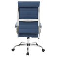 thumbnail image 5 of UrbanPro High-Back Mid-Century Modern Leather Office Chair in Navy Blue, 5 of 6