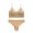 Khaki#bra and panty matching set, variant on VBTAPA High Waisted Bikini Set for Women Two Piece Cheeky High Cut Swimsuit Quick Dry Bathing Suit Beach Swimwear Orange XL