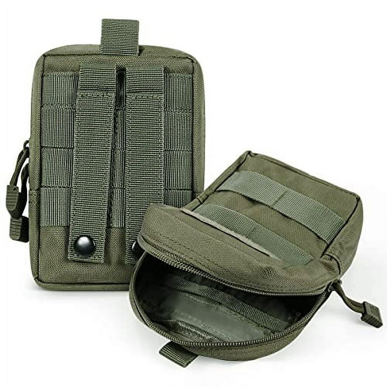 Gogoku 4-Pack Molle Pouch Tactical Molle Pouches Compact Utility EDC Waist  Bag Pack Green