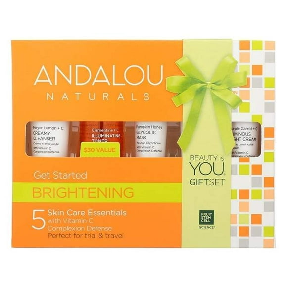 Andalou Naturals - Brightening Get Started Kit, 5 Pack