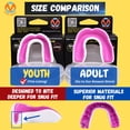 thumbnail image 3 of Protector bucal Oral Mart blanco/rosa para niños, talla juvenil, 3 of 7