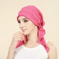 thumbnail image 4 of Dalrosia Women Pre-Tied Beanie Headwear Turban Beanie Caps Head Wrap Headscarf for Women Sleep Hair Cover Hat, 4 of 6