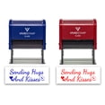 thumbnail image 2 of All Quality Sending Hugs And Kisses Self-Inking Rubber Stamp | Family & Friends | Novelty Homely Stamps (Red Ink) - Q-400, 2 of 8