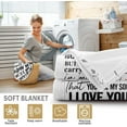thumbnail image 6 of Gifts for Son from Mom Fathers Day Birthday Gifts to My Son Blanket Boys Christmas Valentines Day Gifts for Him Love Son Letters Printed Soft Flannel Fleece Blanket for Bed Couch 60" x 50", 6 of 6